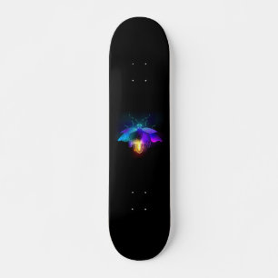 Neon Firefly auf schwarz Skateboard