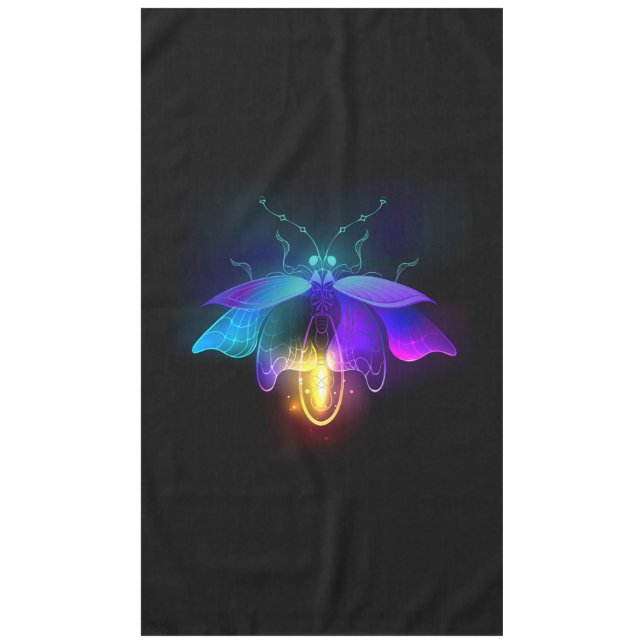 Neon Firefly auf schwarz Tischdecke (Vorderseite)