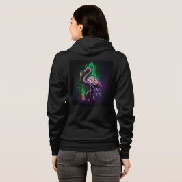 Neon Flamant rose Vegas Glam Sweat - shirt à capuc