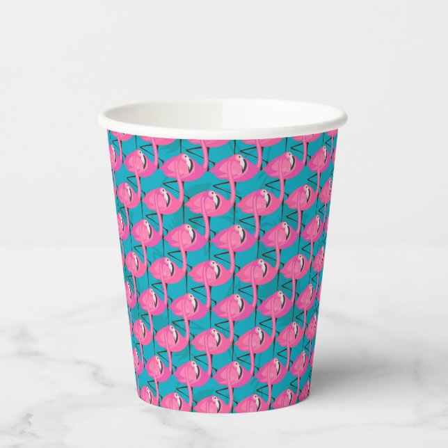 Neon Flamingos Pappbecher (Links)
