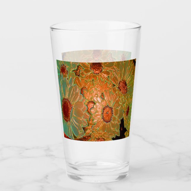 Neon Floral #2 Glas (Vorderseite)