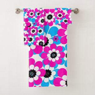 néon floral clair motif crimson lumineux et bleu