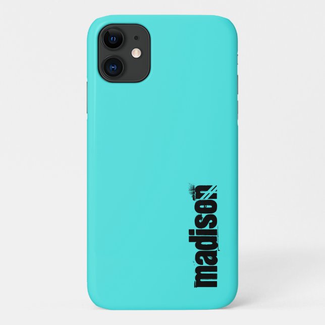 Neon Fluorescent Turquoise Case-Mate iPhone Hülle (Rückseite)