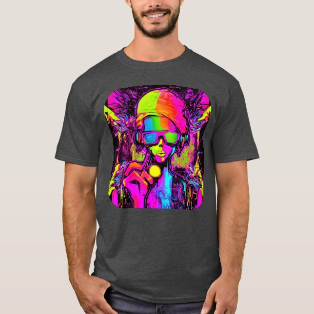Neon Fluorescent UV Electro Music Party family T-Shirt (Vorderseite)