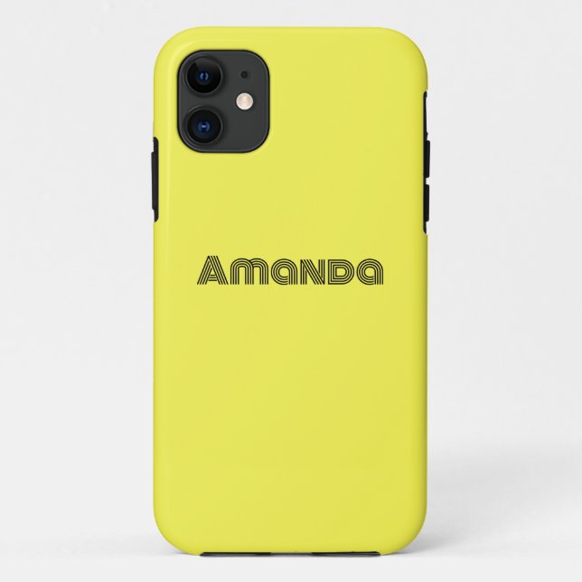 Neon Fluoreszenzgelbe Zitronenfarbe Case-Mate iPhone Hülle (Rückseite)