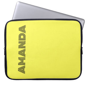 Neon Fluoreszenzgelbe Zitronenfarbe Laptopschutzhülle