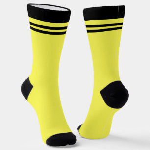 Neon Fluoreszenzgelbe Zitronenfarbe Socken