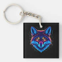 Neon Fox Face – Vibrant Glowing Design