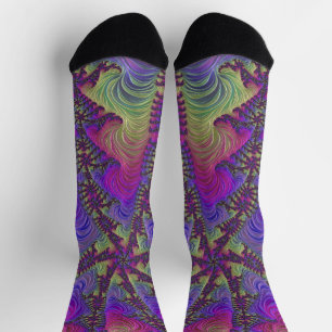 Neon Fraktal Socks Socken