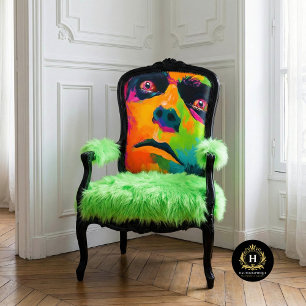 Neon-Frankenstein-Monster-Pop-Art-Decoupage Seidenpapier