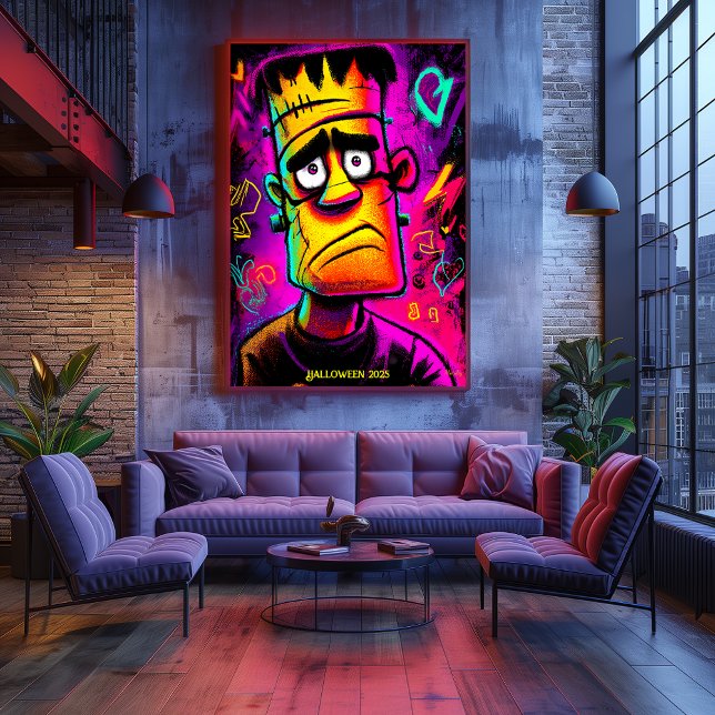Neon Franky Poster - Cartoon Pop Monster (Von Creator hochgeladen)