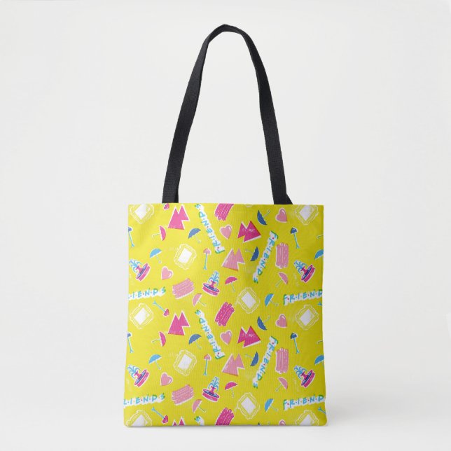 Neon FRIENDS™ Icon-Muster Tasche (Vorderseite)