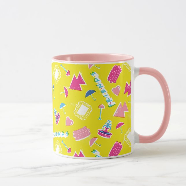 Neon FRIENDS™ Icon-Muster Tasse (Rechts)