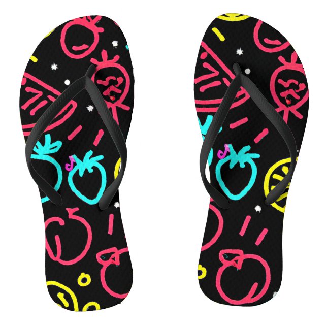 Neon Fruit Extravaganza Flip Flops (Fußbett)