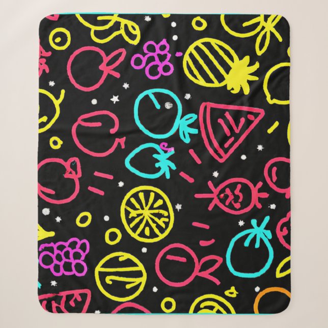 Neon Fruit Extravaganza Sherpadecke (Vorderseite)