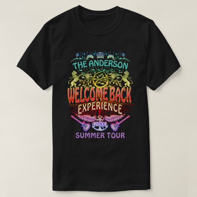 Neon für das Welcome Back Band Retro 70er Concept T-Shirt (Design vorne)
