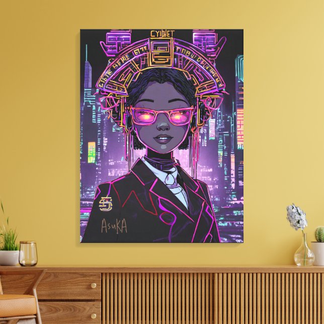 Neon Future ID1028 Leinwanddruck (Insitu (Wohnzimmer))