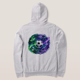 Neon-futuristische Fußballgrafik Hoodie