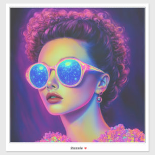 Neon Galaxy Glamour Aufkleber