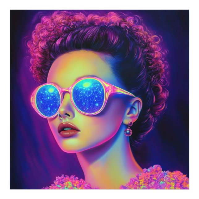 Neon Galaxy Glamour Fotodruck (Vorne)