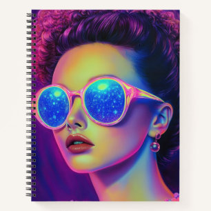 Neon Galaxy Glamour Notizbuch