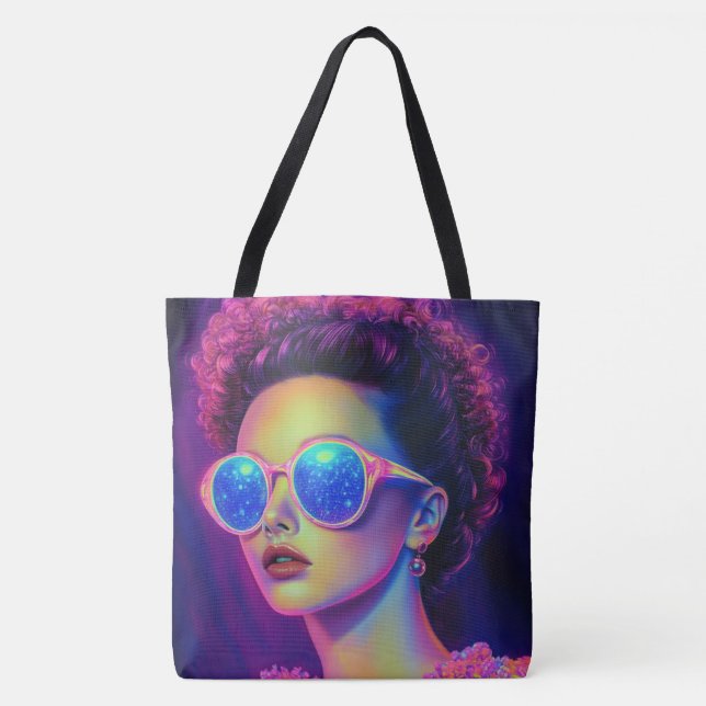 Neon Galaxy Glamour Tasche (Vorderseite)