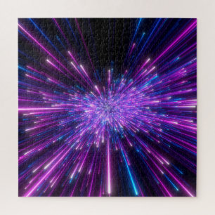 Neon Galaxy Kosmischer Abstrakter Hintergrund