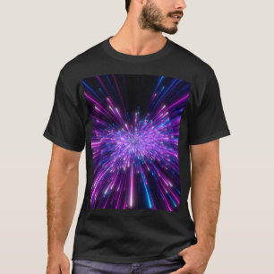 Neon Galaxy Kosmischer Abstrakter Hintergrund T-Shirt