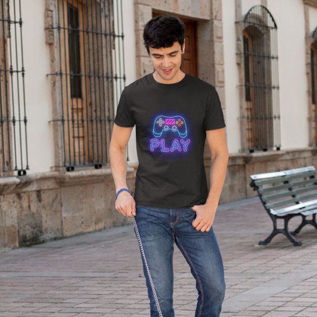 Neon Game Controller T-Shirt (Von Creator hochgeladen)
