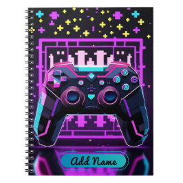 Neon Gamer Controller-Notebook - bedienerfähiger N Notizblock