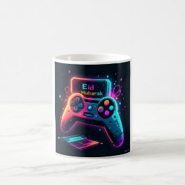 Neon Gamer Eid Mubarak Celebration Kaffeetasse