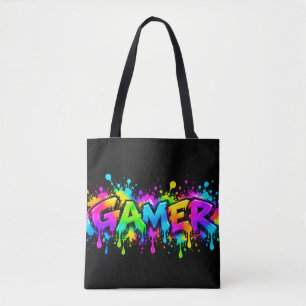 Neon-Gamer-Graffiti-Tasche Farbige Gaming-Tasche Tasche