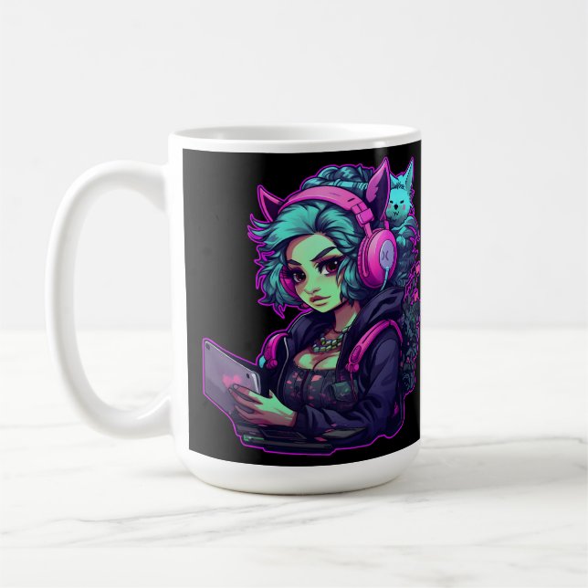 Neon Gamer Kaffeetasse (Links)