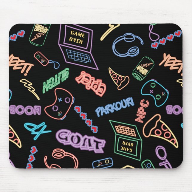 Neon Gamer Mousepad (Vorne)