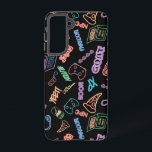 Neon Gamer Samsung Galaxy Hülle<br><div class="desc">Ich habe dieses Design mit meinem Sohn im Hinterkopf erstellt! Coole Neon Gamer Icons, die wirklich Pop auf schwarzem Hintergrund! Wenn Sie nicht wissen, was all diese Wörter gemein sind, machen Sie sich keine Sorgen, die Kinder können es Ihnen sagen! Ob Sie es glauben oder nicht, GOAT hat nichts mit...</div>
