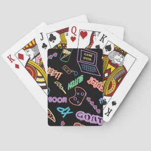 Neon Gamer Spielkarten