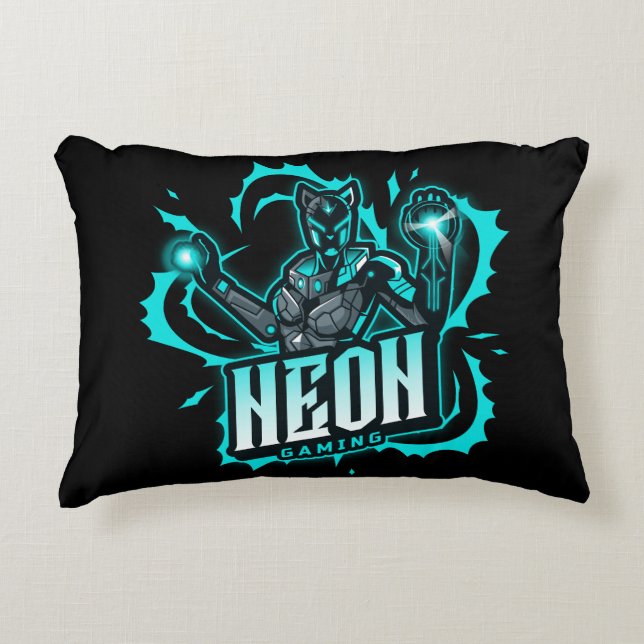 Neon Gaming Dekokissen (Vorderseite)
