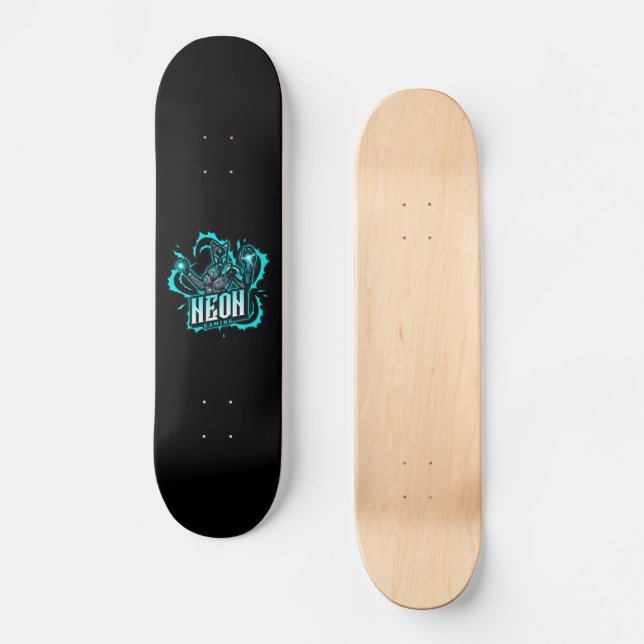 Neon Gaming Skateboard (Vorderseite)