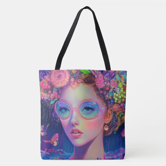Neon Garden Goddess Tasche (Vorderseite)