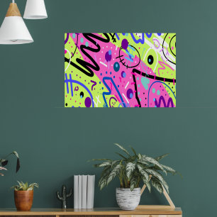Neon Gefühls Abstrakt Art Poster