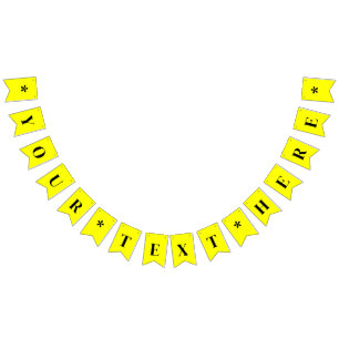 Neon Gelb Einfarbige Custom Wimpelkette