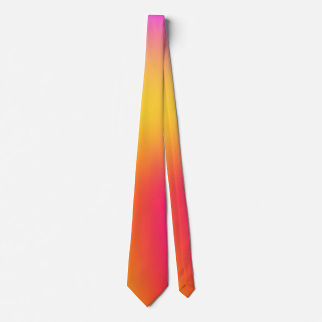 Neon Gelb und Rosa Krawatte (Vorderseite)