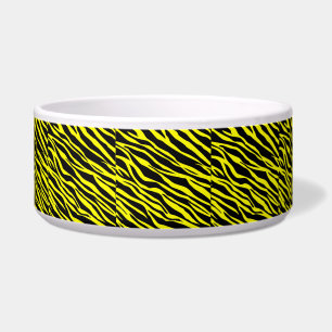 Neon Gelb und Schwarz Zebra Streifen Napf