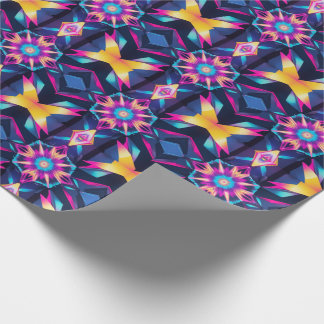 Neon Geometric Abstraction Geschenkpapier