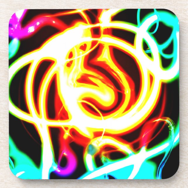 Neon Geometric Art Design für Ihre Bedürfnisse Getränkeuntersetzer (Vorderseite)