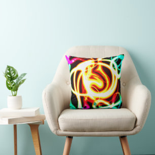 Neon Geometric Art Design für Ihre Bedürfnisse Kissen