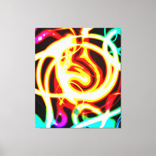 Neon Geometric Art Design für Ihre Bedürfnisse Leinwanddruck