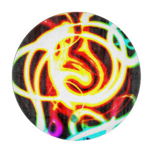 Neon Geometric Art Design für Ihre Bedürfnisse Schneidebrett