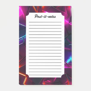Neon-Geometrische-Abstrakte-Zukunftsweisende-Cyber Post-it Klebezettel