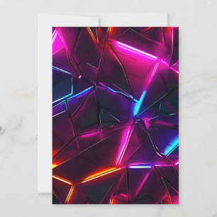 Neon-Geometrisches abstraktes futuristisches Cyber Ankündigung